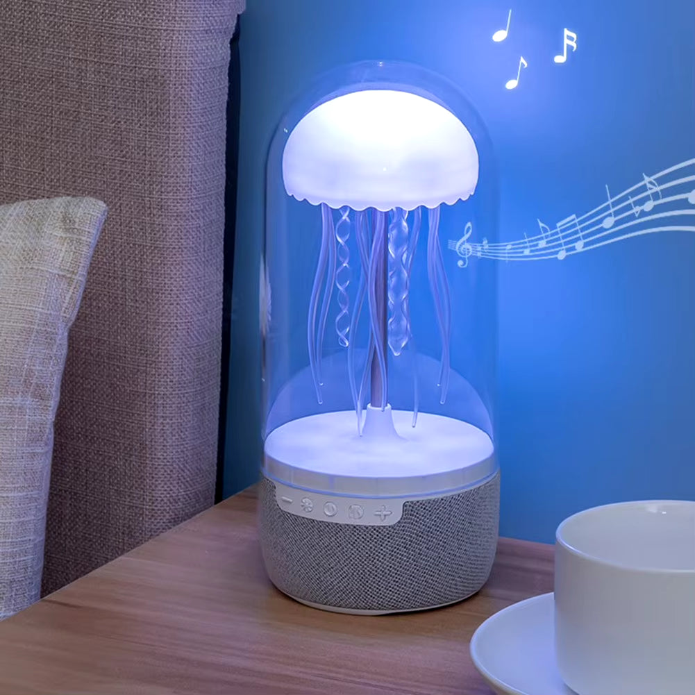 Creative Colorful Jellyfish Lamp with Bluetooth-Compatible Speaker Hifi Stereo Jellyfish Night Light 1800Mah LED Jellyfish Light