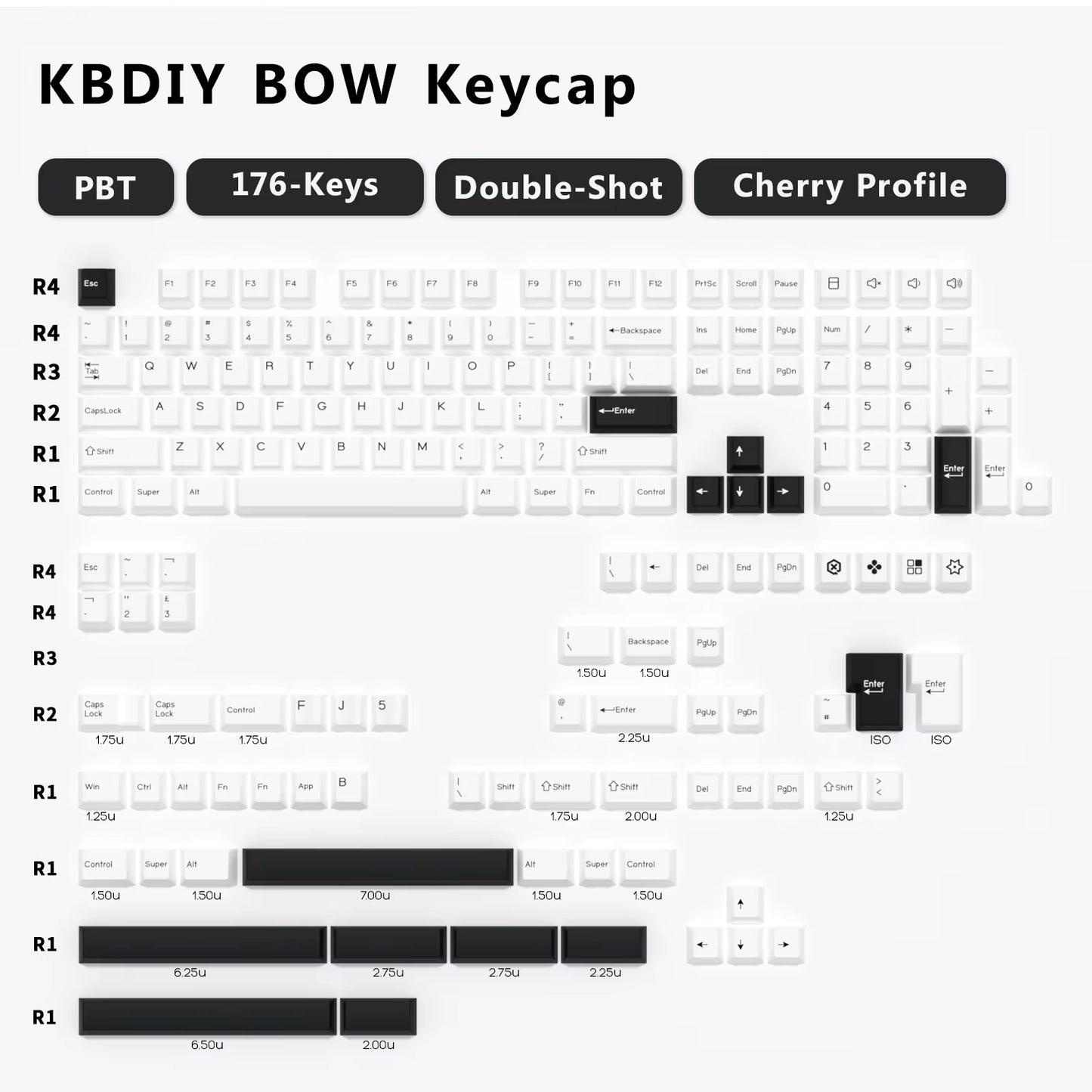 176 Keys/Set Cherry Profile PBT GMK Nautilus Keycaps Double Shot Blue for Mechanical Keyboard Keycap Custom ISO Keys 7U