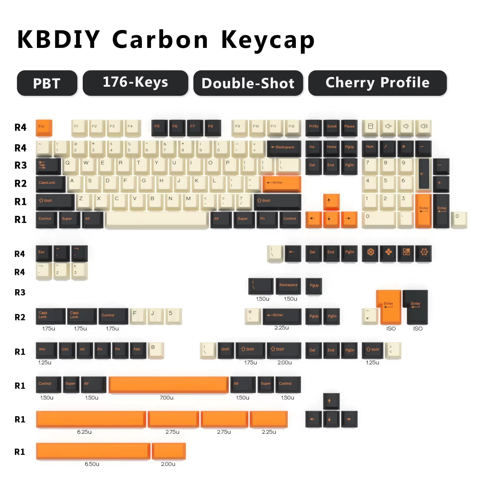 176 Keys/Set Cherry Profile PBT GMK Nautilus Keycaps Double Shot Blue for Mechanical Keyboard Keycap Custom ISO Keys 7U