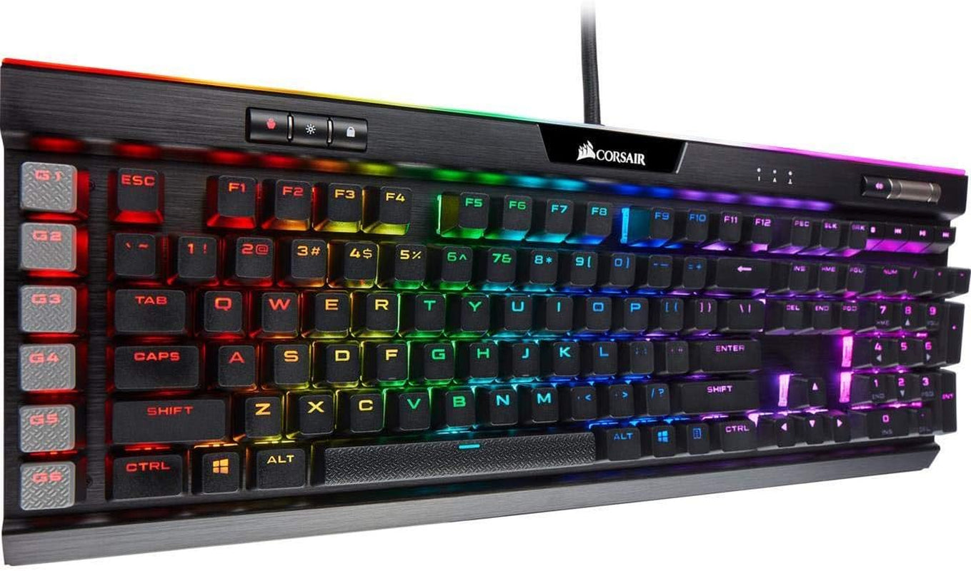 K95 RGB Platinum XT Mechanical USB Gaming Keyboard, Backlit RGB LED, Cherry MX RGB Brown, Black